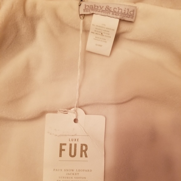 LUXE FUR FAUX SNOW LEOPARD JACKET - Picture 7 of 10